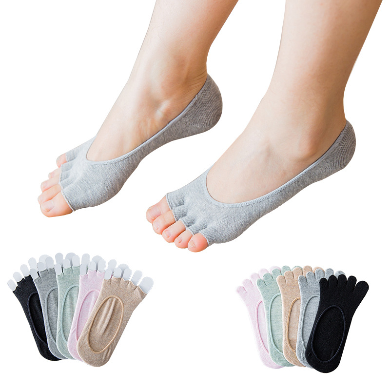 Invisibility Sock Loafer - Ladies Open Toe Invisible Five Finger