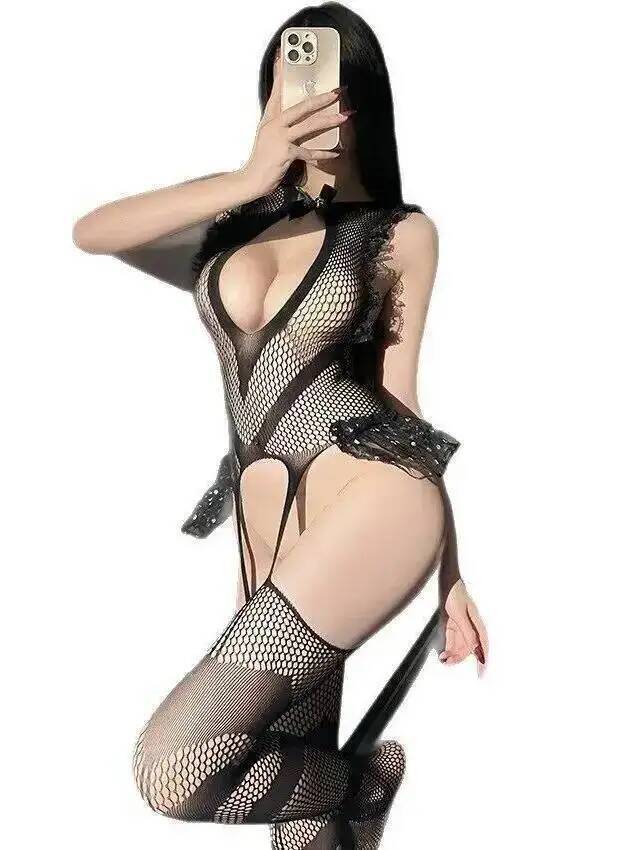 Sexy Lace Trim Fishing Net Bod - огляд і ціна Fishnet Stocking Women