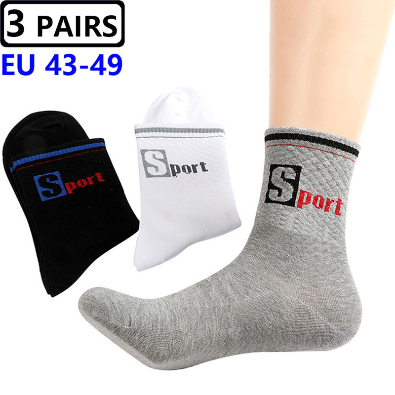 3 Pairs/Pack Big Large Socks E - огляд і ціна Cotton Crew Sock Pack