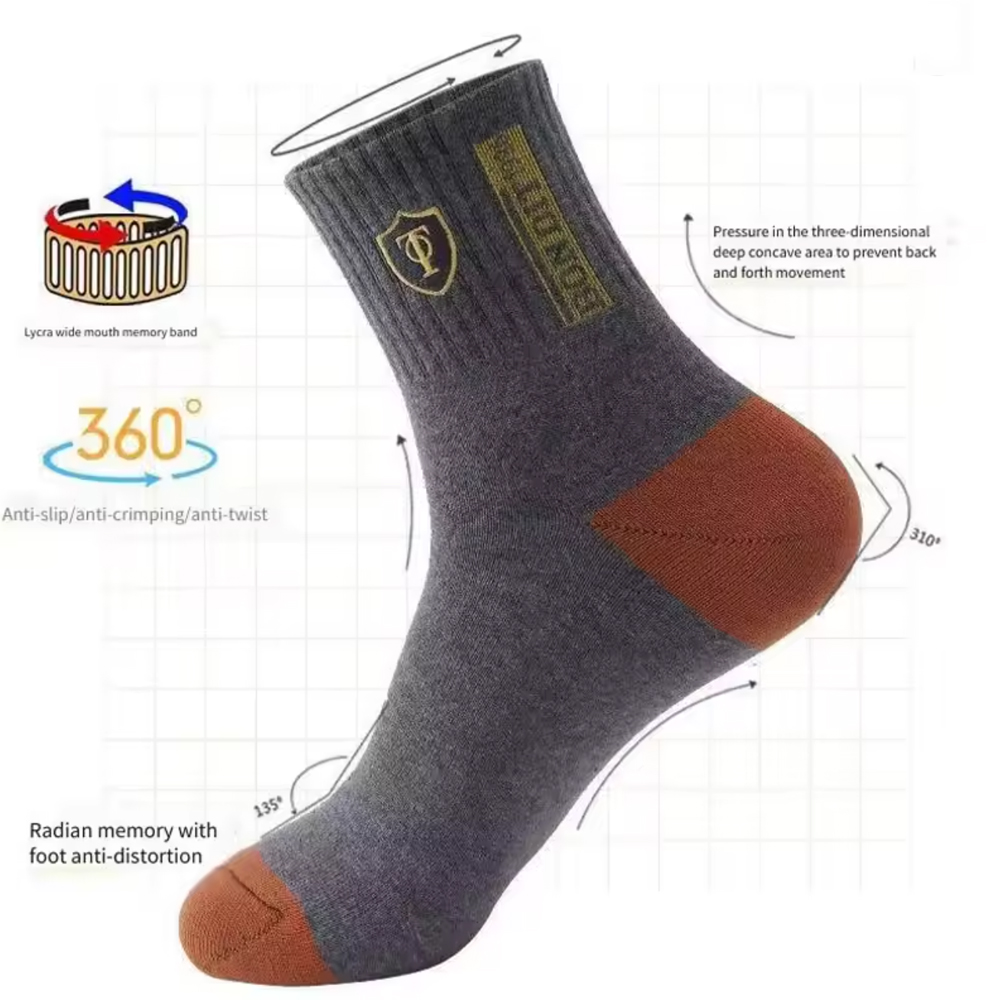 Men's 5/10-Pack Premium Therma - огляд і ціна Cotton Crew Sock Pack
