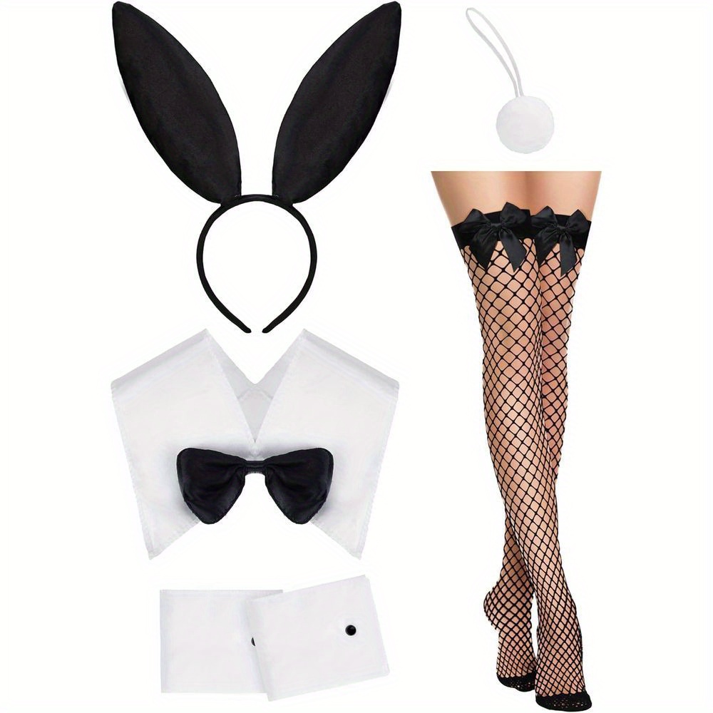 WomenCostume Set Black Bunny E - огляд і ціна Fishnet Stocking Women