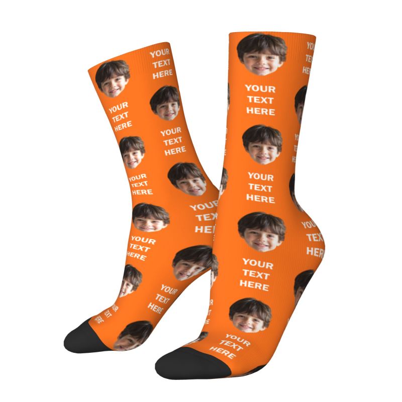 Personalized Photo Text Custom - огляд і ціна Dress Sock Men
