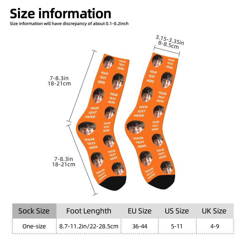 Personalized Photo Text Custom - огляд і ціна Dress Sock Men