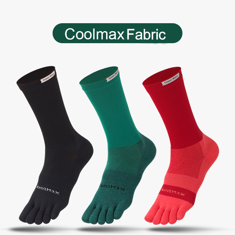 1/5 Pairs Men's High Crew Five - огляд і ціна Toe Sock Split