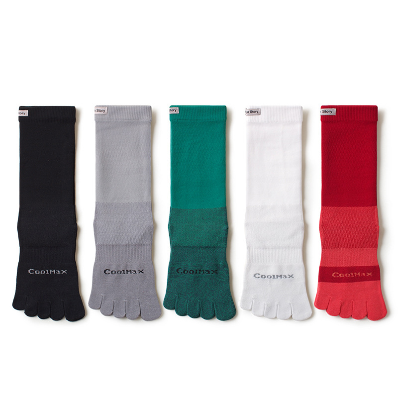 1/5 Pairs Men's High Crew Five - огляд і ціна Toe Sock Split
