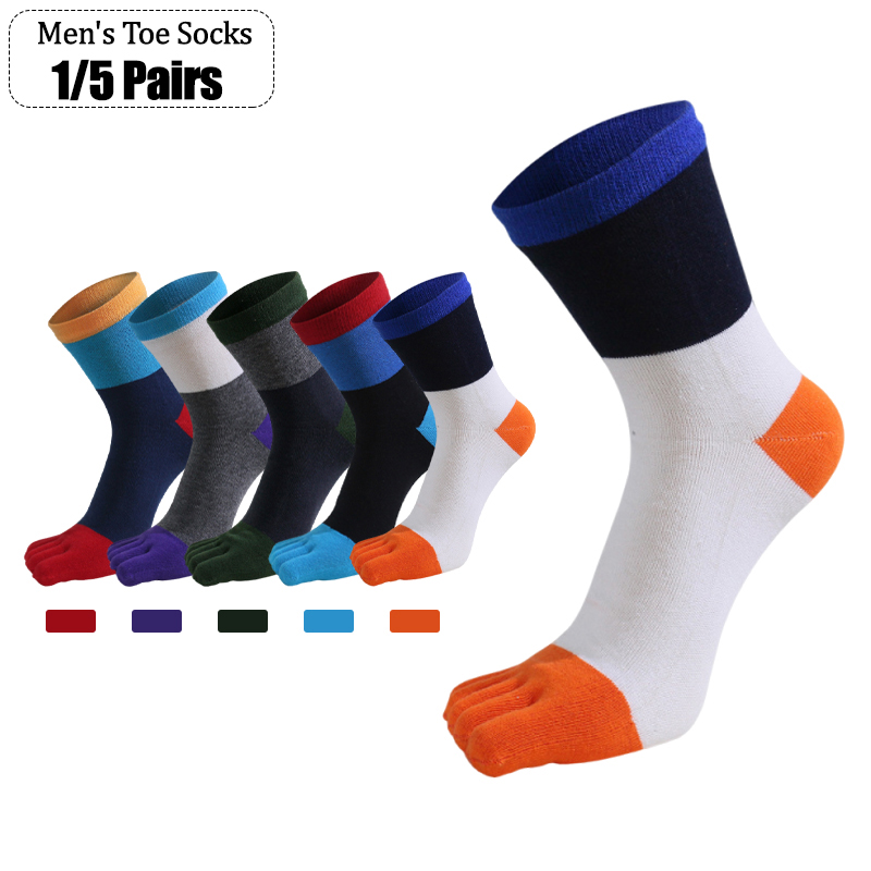 1/5 Pairs Men Five Finger Sock - огляд і ціна Toe Sock Split