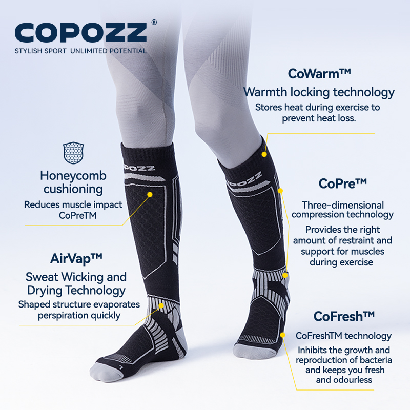 COPOZZ New Winter Ski Socks Me - огляд і ціна Wool Hiking Sock