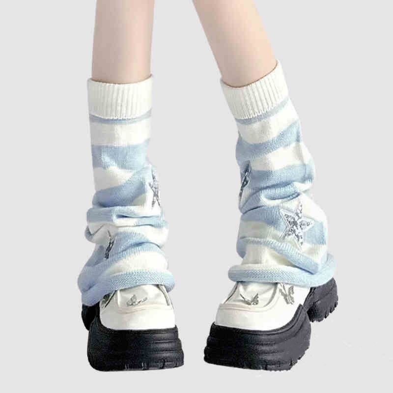 Y2K Striped Leg Warmers Star R - огляд і ціна Boot Sock Slouchy
