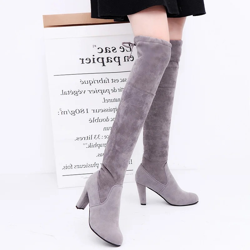 Women's Boots Stretch Fabric O - огляд і ціна Knee High Sock Women