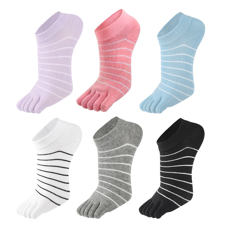 1/5 Pairs Women Striped Five T - огляд і ціна Ankle Sock Low Cut