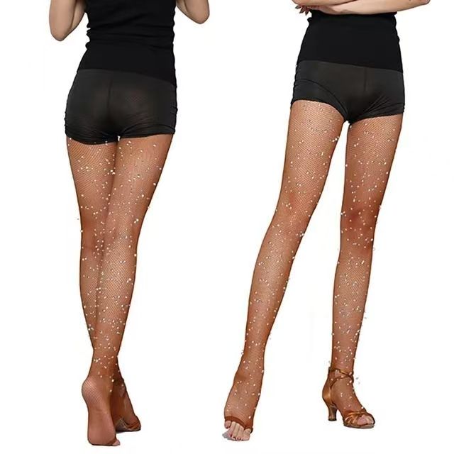 Rhinestone Decor Peep Toe Lati - огляд і ціна Fishnet Stocking Women