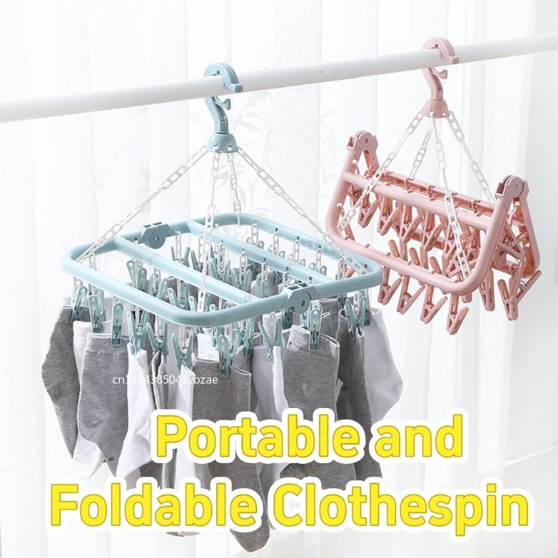 32 Clips Folding Clothes Dryer - огляд і ціна Sock Organizer Tray