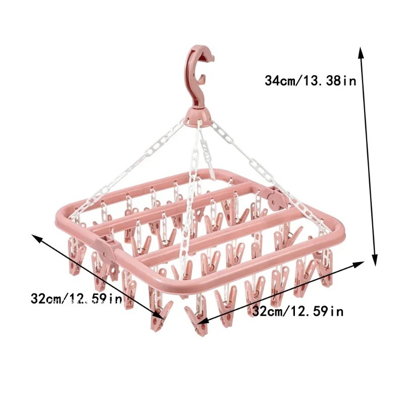 32 Clips Folding Clothes Dryer - огляд і ціна Sock Organizer Tray