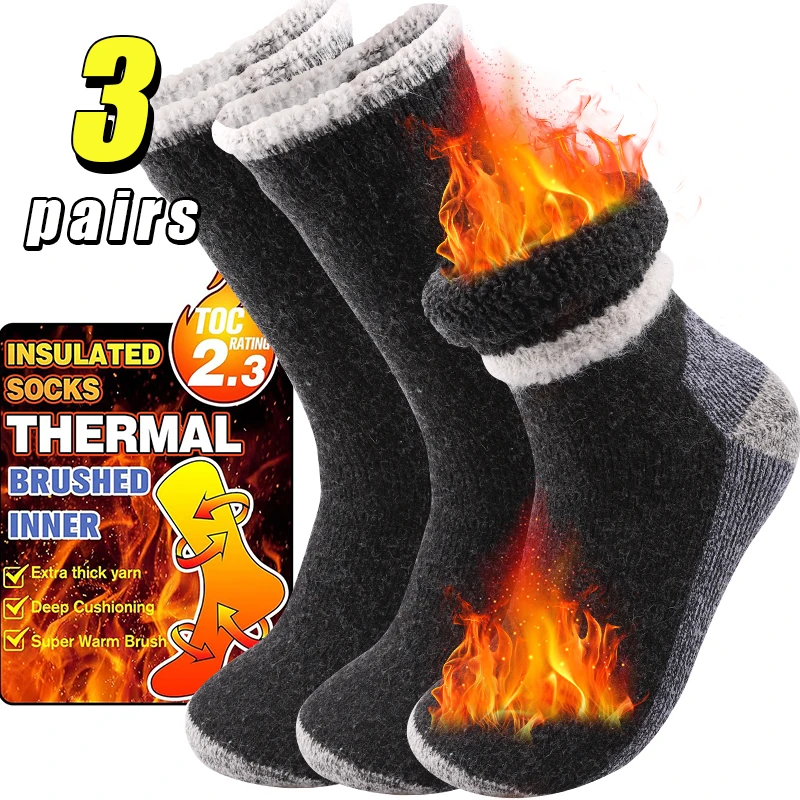 3Pairs High-Quality Thicken Wi - огляд і ціна Thermal Sock Winter