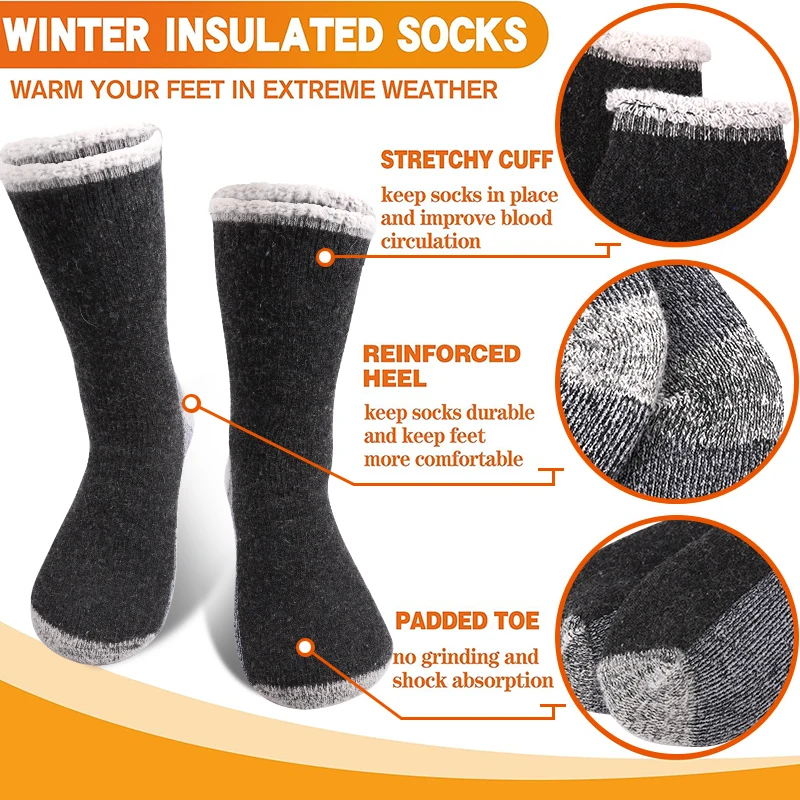 3Pairs High-Quality Thicken Wi - огляд і ціна Thermal Sock Winter