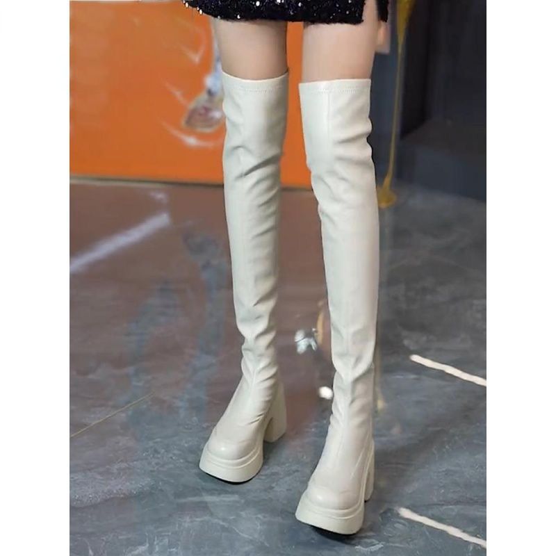 Round toe thick soled high-hee - огляд і ціна Knee High Sock Women