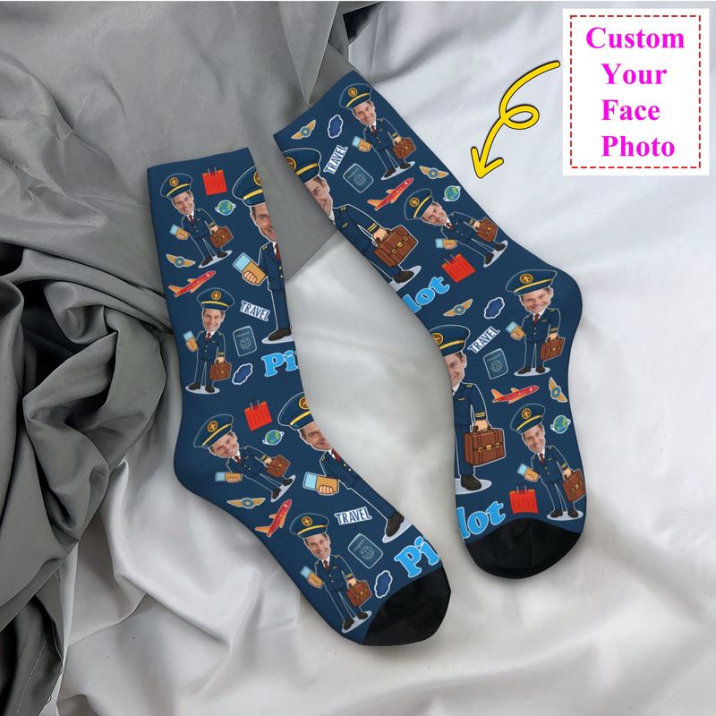 Novelty Men's Funny Pilot Cust - огляд і ціна Dress Sock Men