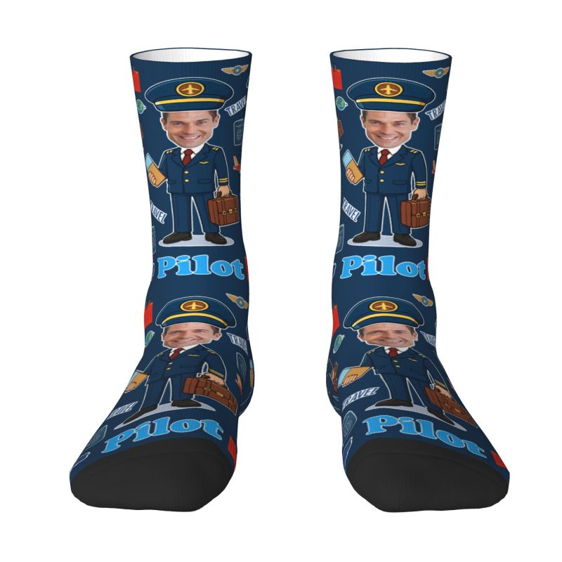 Novelty Men's Funny Pilot Cust - огляд і ціна Dress Sock Men