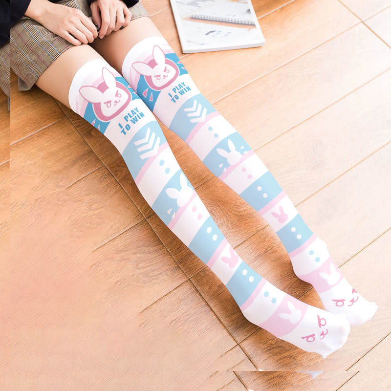 Game OW D.Va Cartoon Printed K - огляд і ціна Silk Sock Bamboo