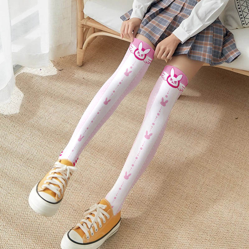 Game OW D.Va Cartoon Printed K - огляд і ціна Silk Sock Bamboo