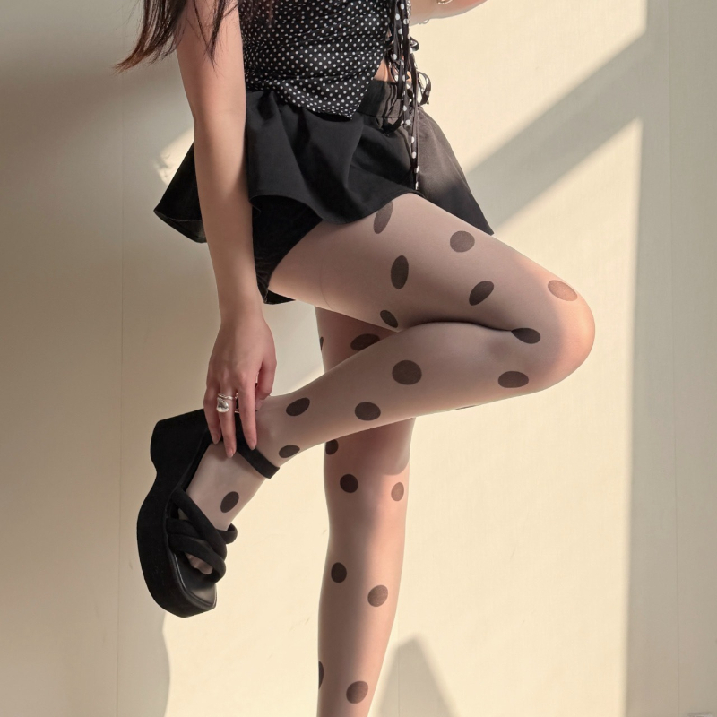 Retro Polka Dot Sheer Tights f - огляд і ціна Tights Pantyhose Sheer