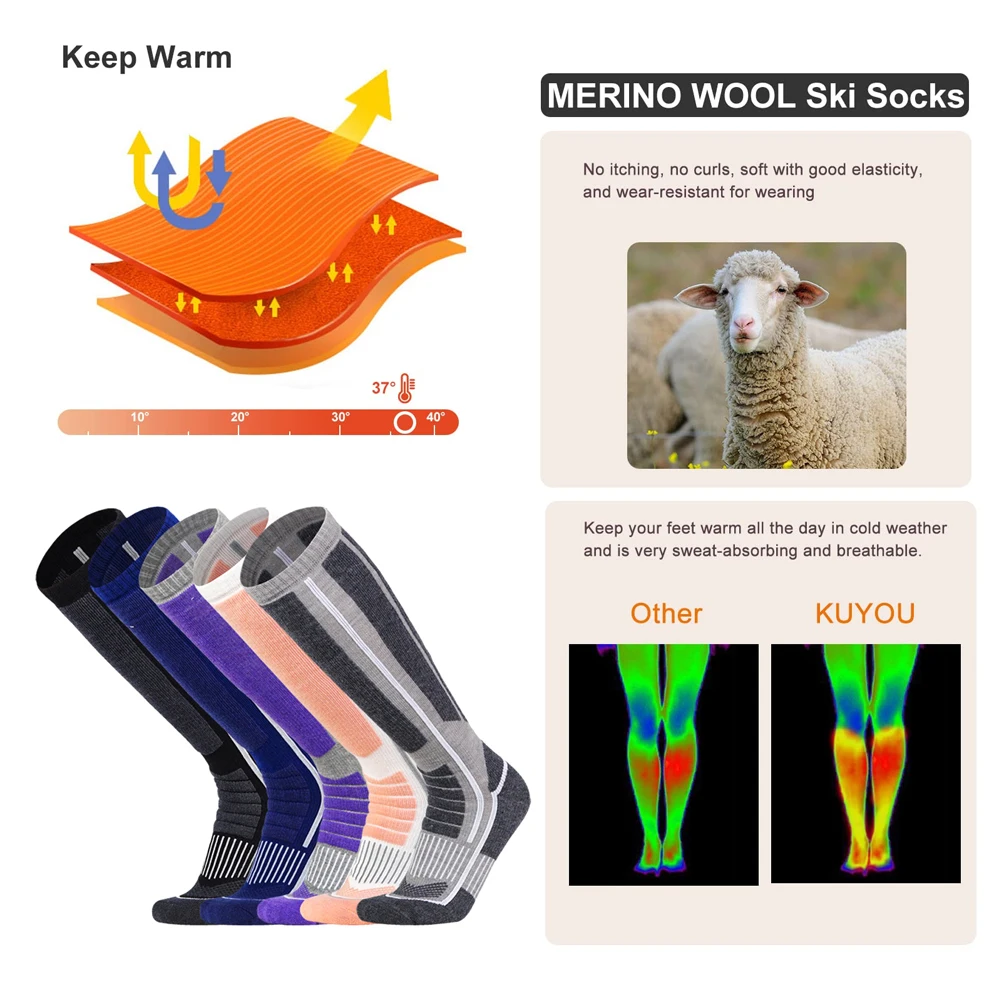 1 Pair Merino Wool Thermal Soc - огляд і ціна Wool Hiking Sock