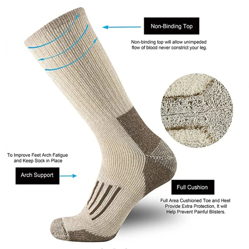 80% Wool Socks Warm Thicken Hi - огляд і ціна Wool Hiking Sock