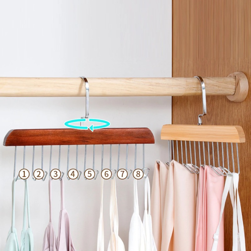 Solid Wood Eight-hook Hanger M - огляд і ціна Sock Organizer Tray