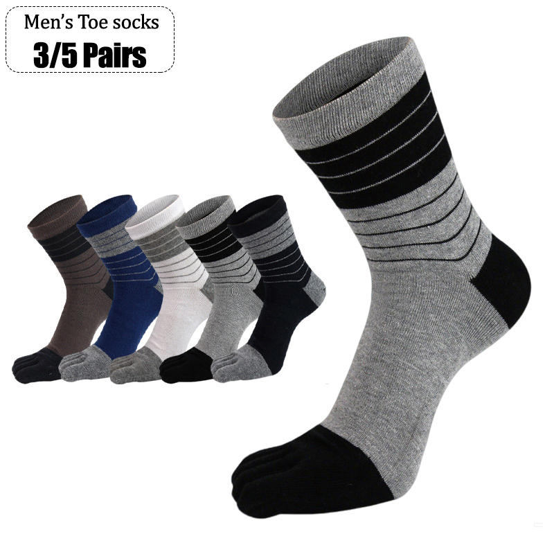 3/5 Pairs Men Five Toe Crew So - огляд і ціна Toe Sock Split
