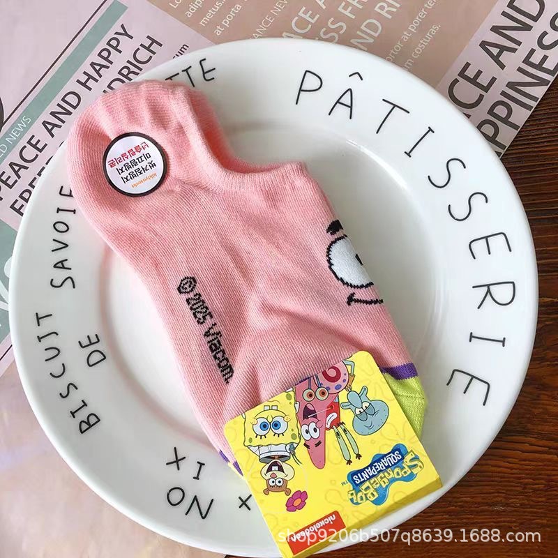 4PCS Hot Cute SpongeBob Square - огляд і ціна Invisibility Sock Loafer