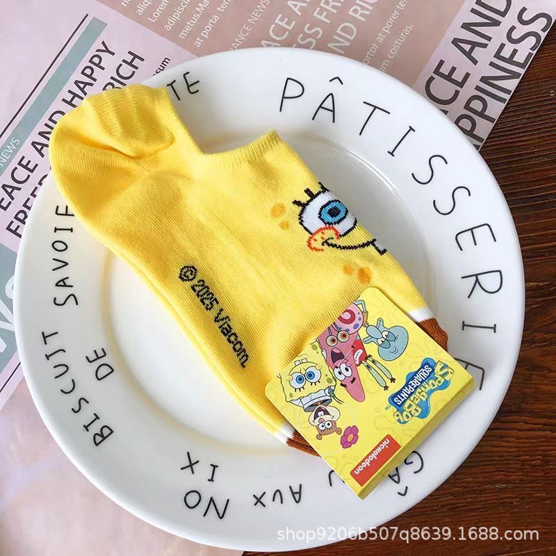4PCS Hot Cute SpongeBob Square - огляд і ціна Invisibility Sock Loafer