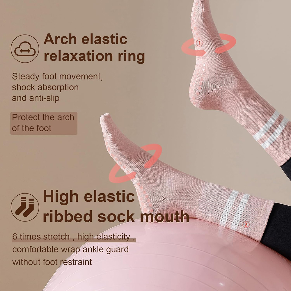 Yoga Pilates Socks with Grips  - огляд і ціна Grip Sock Yoga