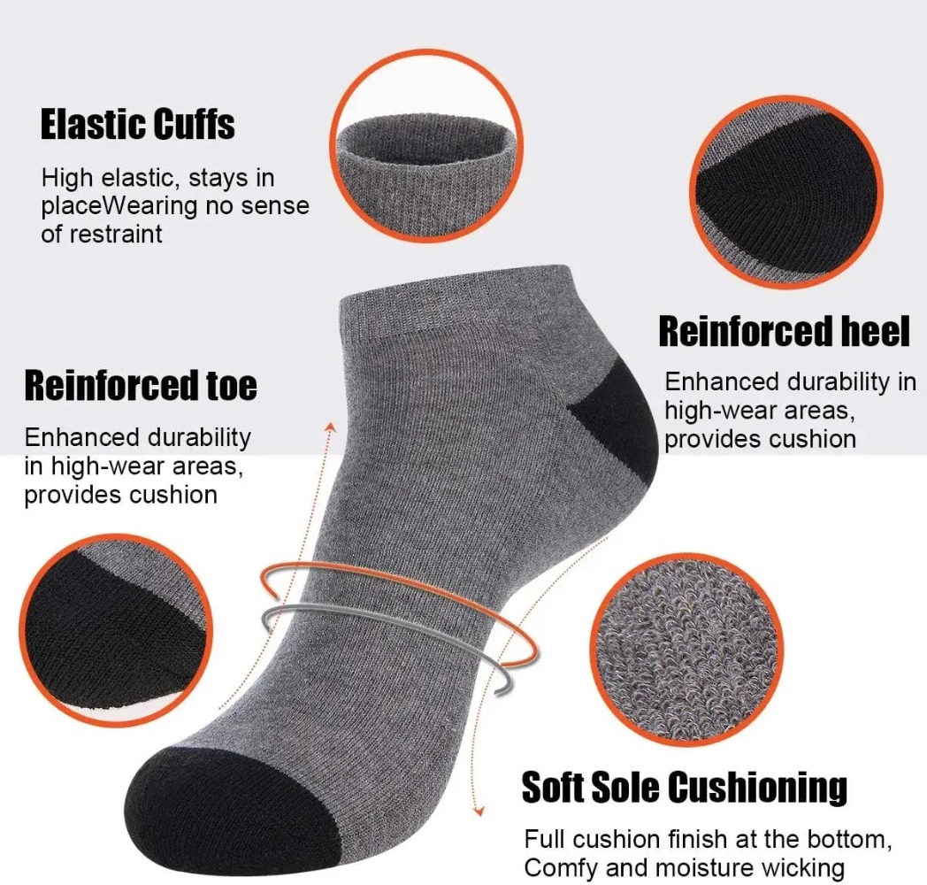 1-10Pairs Breathable Mens Summ - огляд і ціна Ankle Sock Low Cut