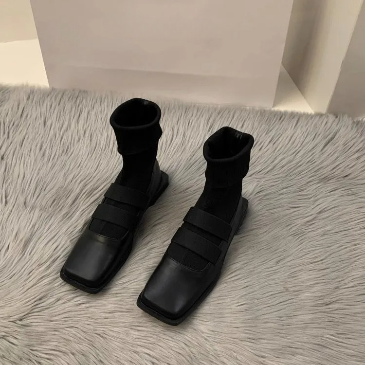 British style square knitted s - огляд і ціна No Show Sock Women