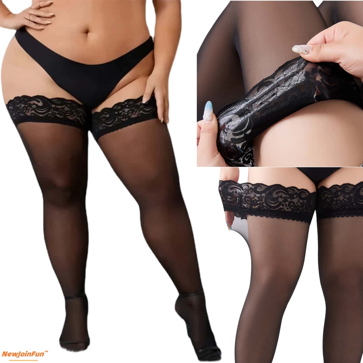 5pairs set Woman Plus Size Lac - огляд і ціна Thigh High Sock Stay Up