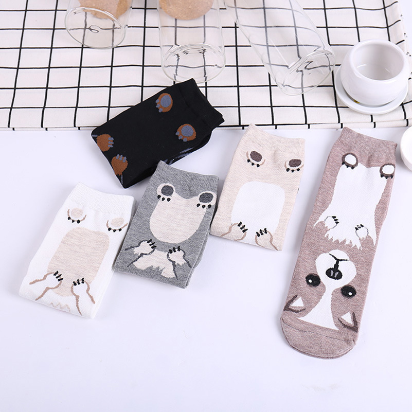5 Pairs/pack Funny Cartoon Dog - огляд і ціна Cotton Crew Sock Pack