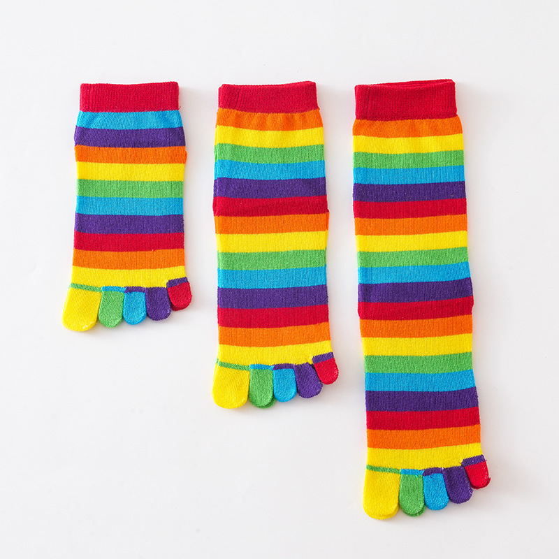 Women's Socks Rainbow Striped  - огляд і ціна Toe Sock Split