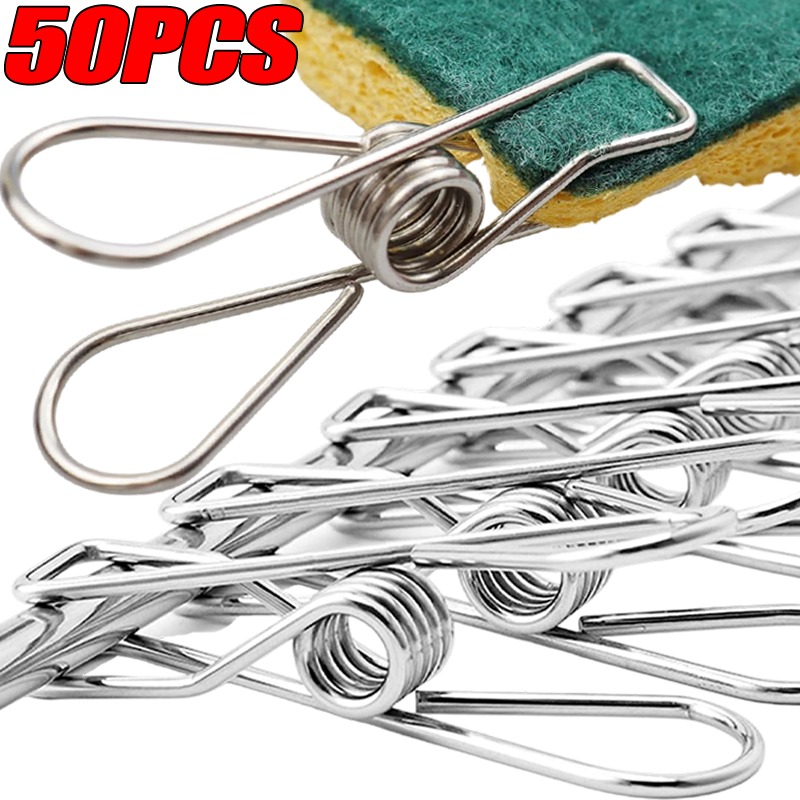 10/50PCS Stainless Steel Clips - огляд і ціна Sock Organizer Tray