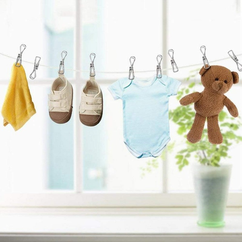 10/50PCS Stainless Steel Clips - огляд і ціна Sock Organizer Tray