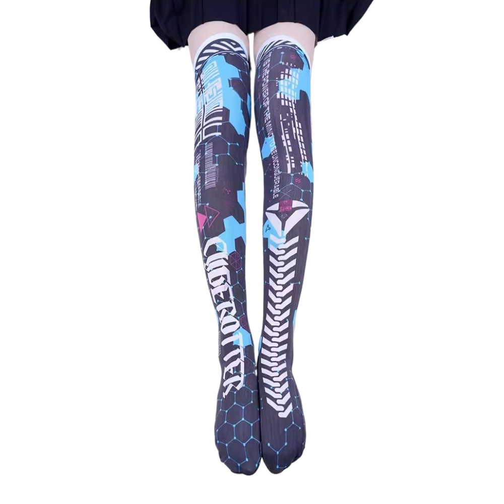 Anime Game Robot AI Mech Stock - огляд і ціна Knee High Sock Women