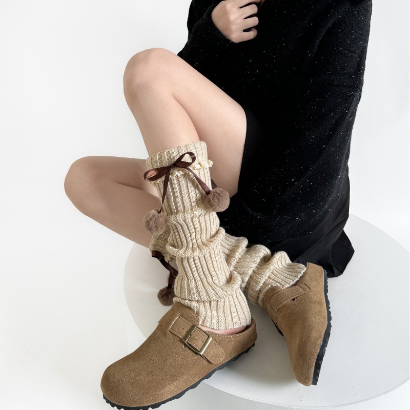 Camel Knit Leg Warmers with Fu - огляд і ціна Boot Sock Slouchy
