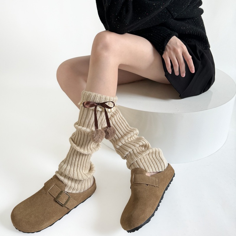 Camel Knit Leg Warmers with Fu - огляд і ціна Boot Sock Slouchy