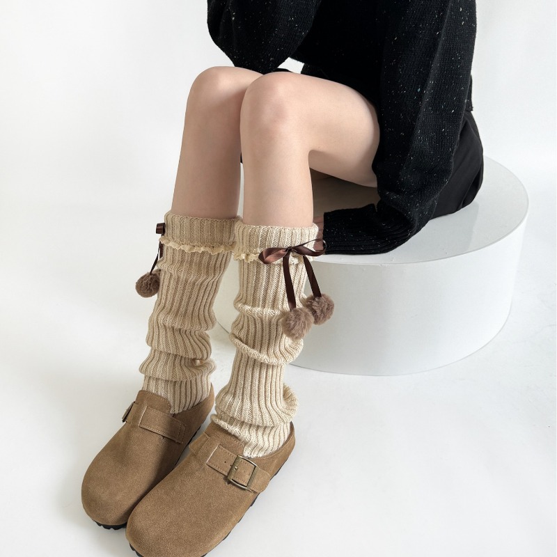 Camel Knit Leg Warmers with Fu - огляд і ціна Boot Sock Slouchy