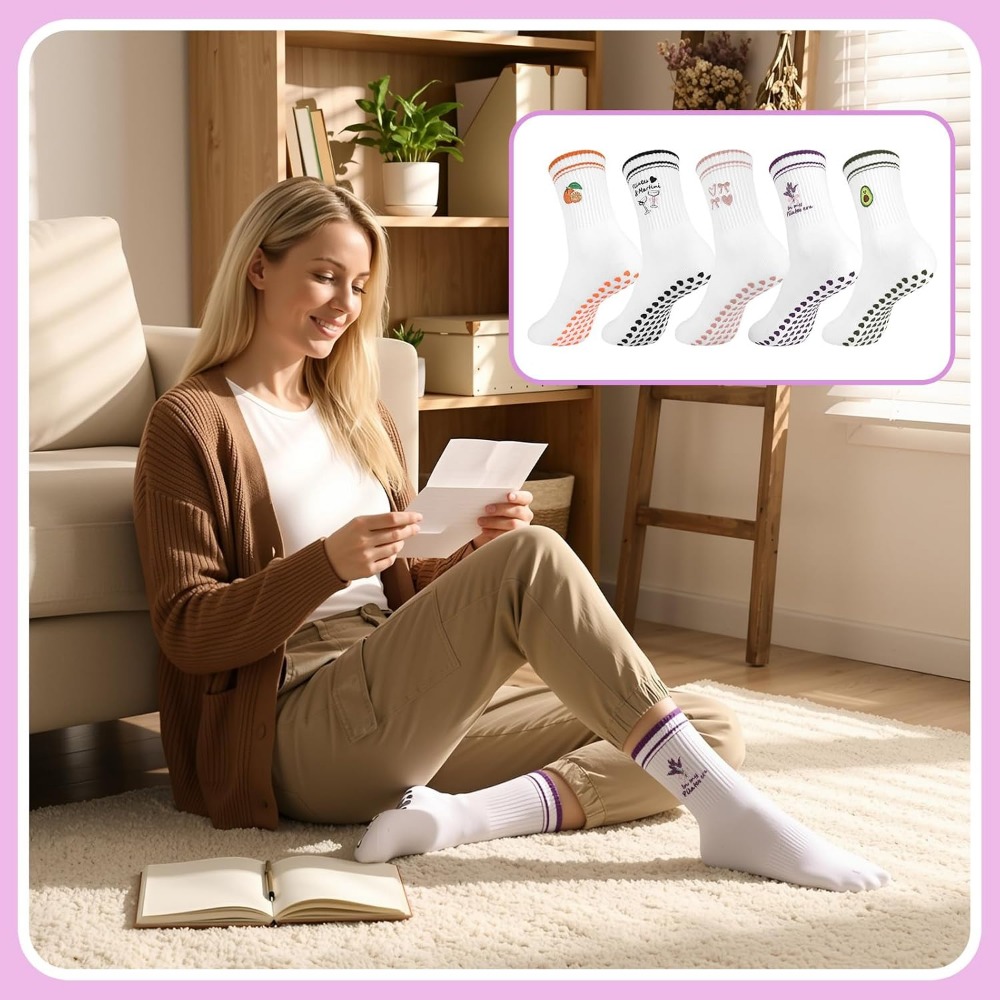 Women's Cute Ruffled Yoga Sock - огляд і ціна Grip Sock Yoga