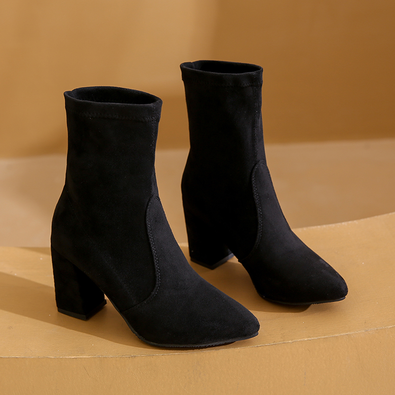 Winter new style chunky heel f - огляд і ціна No Show Sock Women