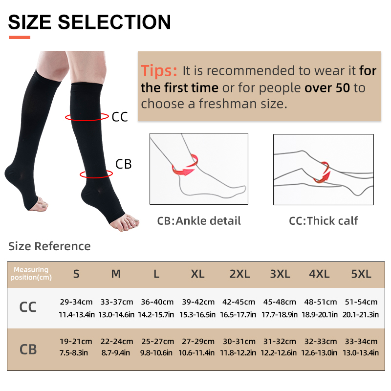 S-5XL 2pcs/Pair Medical Compre - огляд і ціна Compression Sleeve Calf